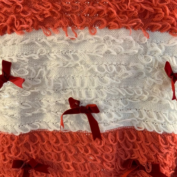 MIGHTY FINE LOOP & BOW CROPPED CARDIGAN SIZE MEDIUM - Picture 7 of 10